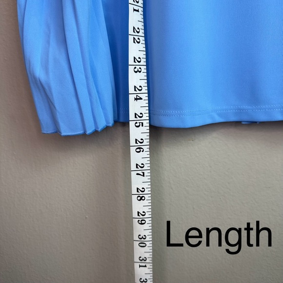 MaxMara Fatuo Pleated Top in Blue Sz Sm - Picture 7 of 11